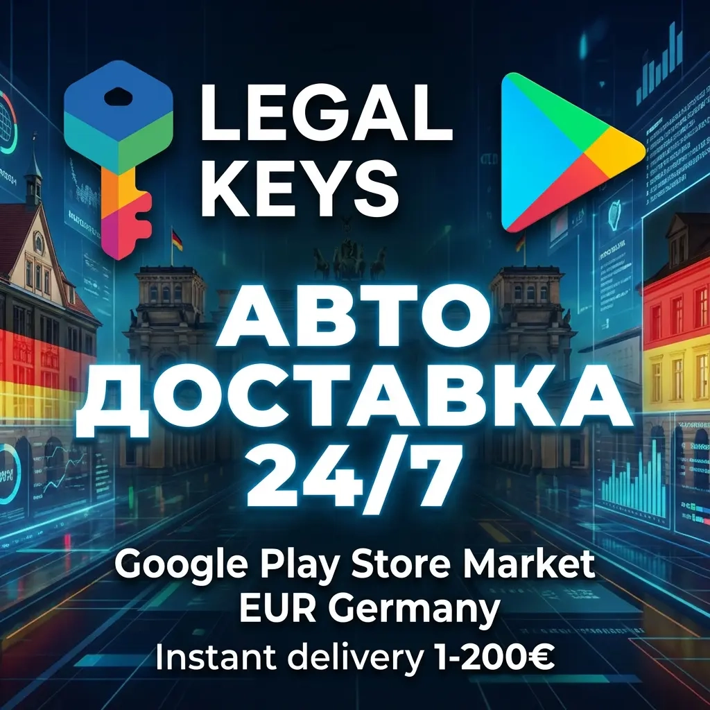 Google Play Gift Card EUR (Германия) 1-200€ - Купить Онлайн
