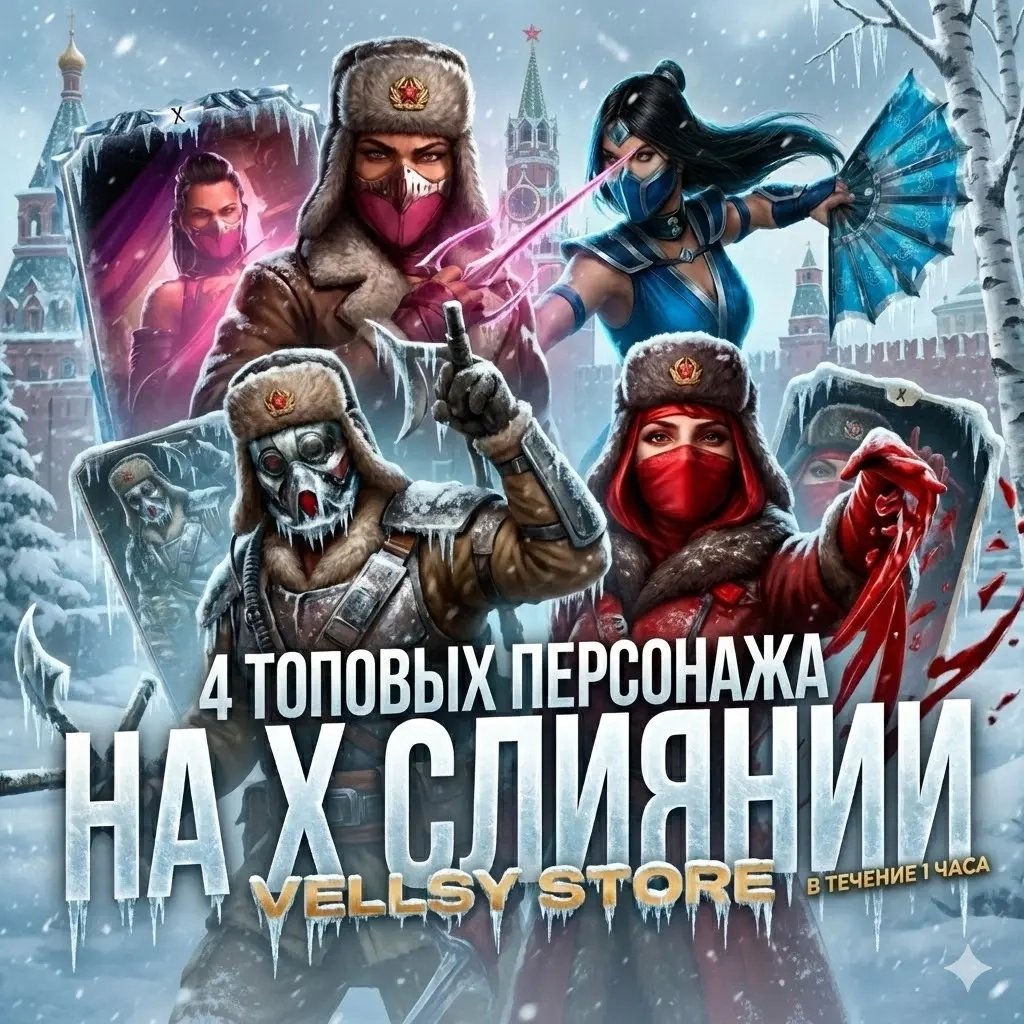 Услуга: 4 топовых персонажа MK Mobile на 10★ (iOS/...