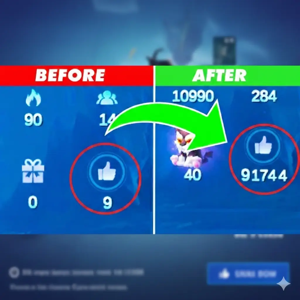 Лайки для профиля Mobile Legends | Безопасная доставка 3-7 дней