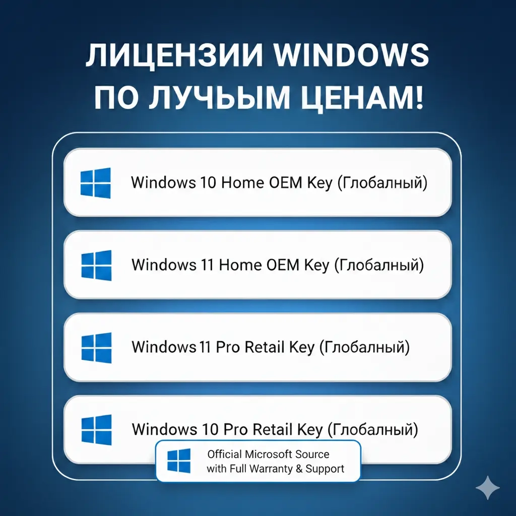 Ключи активации Windows 10/11 — мгновенная доставка и глобальная лицензия