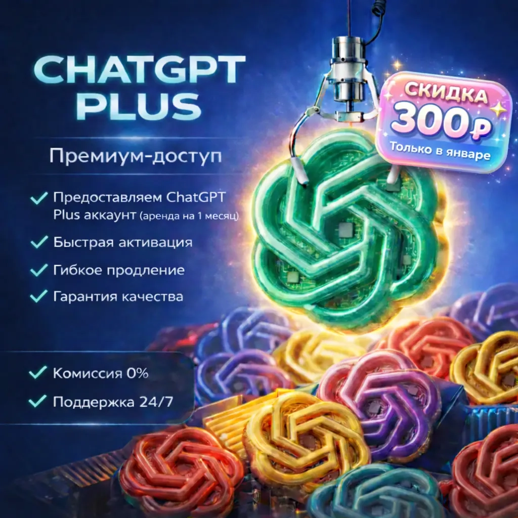 ChatGPT PLUS 5.2 | Личный аккаунт на 1 месяц | Онлайн