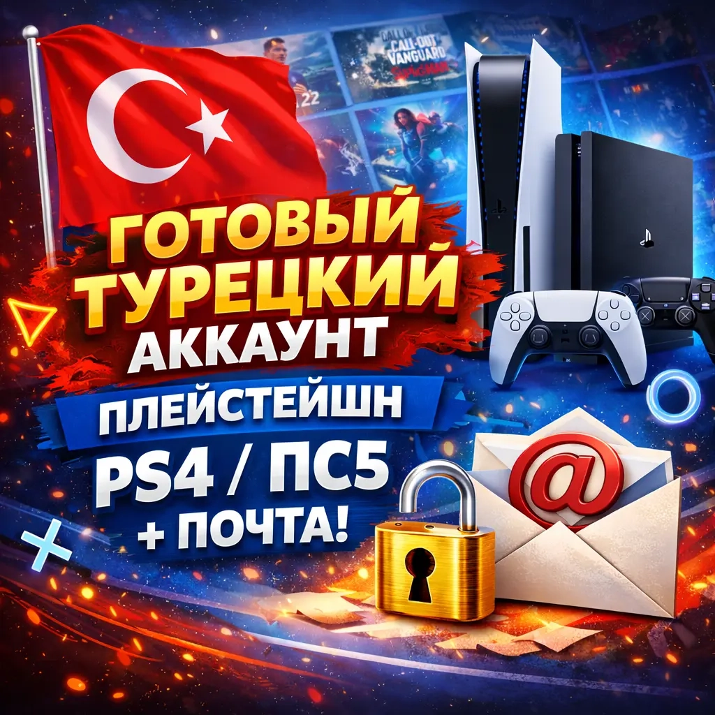 Готовые Турецкие Аккаунты PS4/PS5 + Почта | Быстра...
