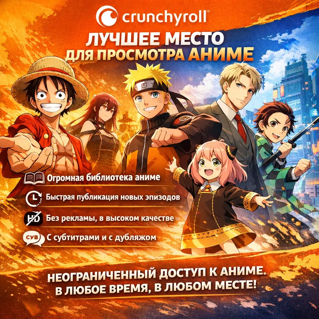 Купить аккаунт Crunchyroll Premium на 1 месяц | Он...
