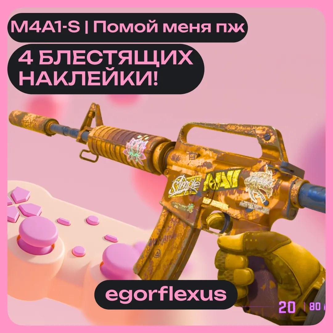 M4A1-S | Помой меня пж с наклейками – купить онлай...