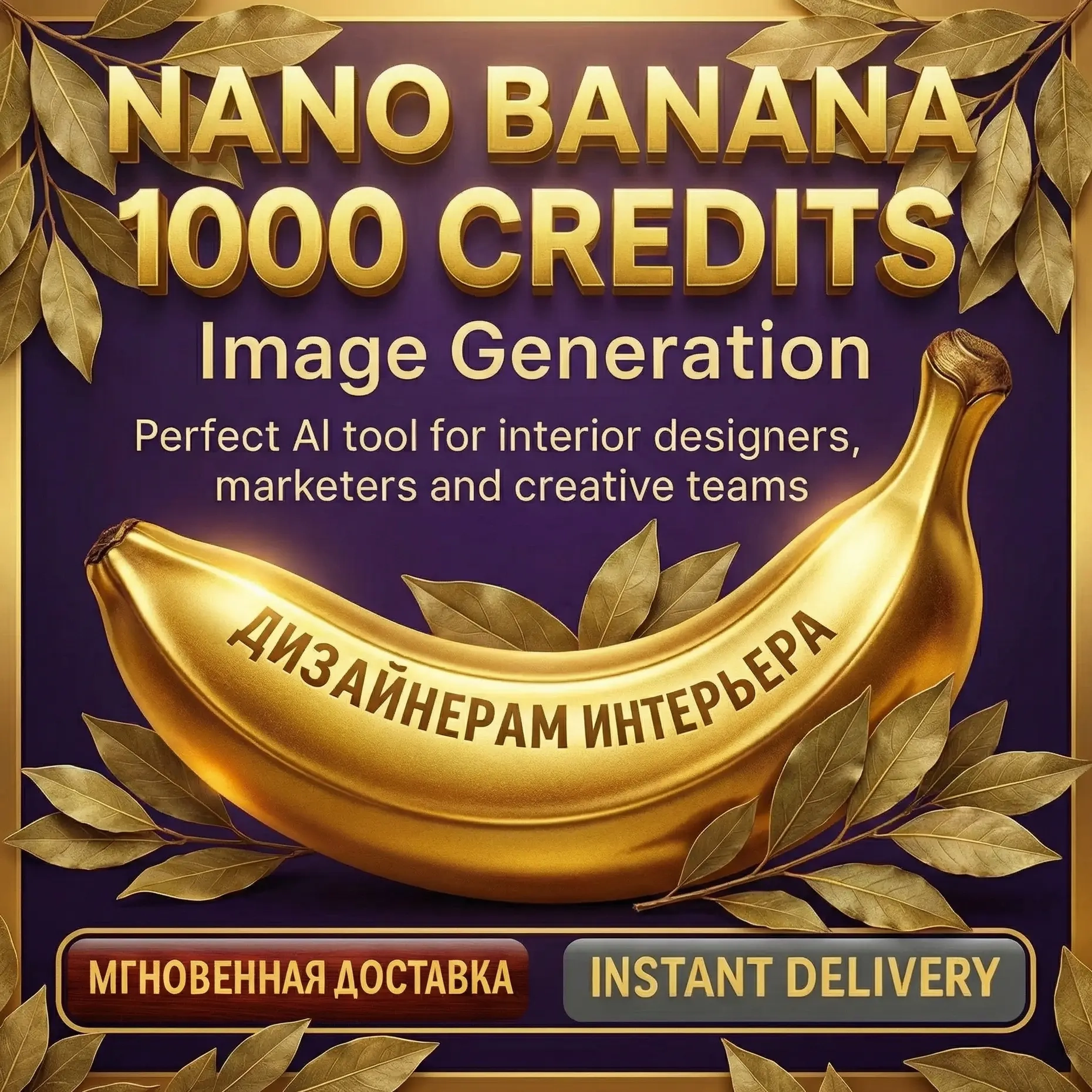 Nano Banana — 1000 кредитов для онлайн генерации изображений