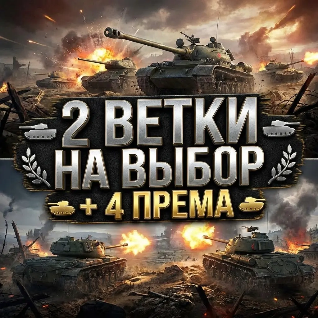 Wargaming Аккаунт с 2 Ветками и 4 Танками | 6млн С...