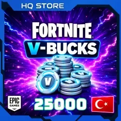 Fortnite 25000 V-Bucks – покупка Epic Games (Турция)