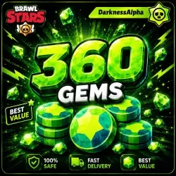 360 гемов Brawl Stars | Быстрая доставка онлайн