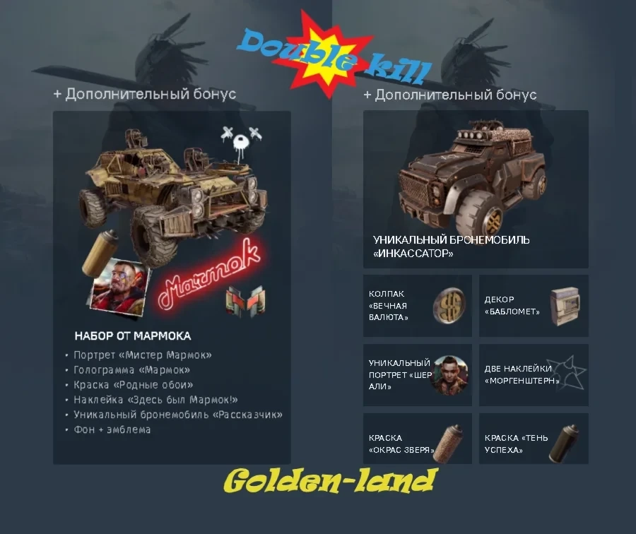Crossout: Наборы Мармока и Моргенштерна - Бонус-коды