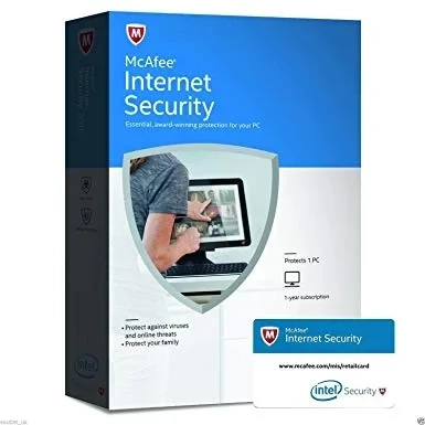 Ключ McAfee Internet Security 1 год - лицензия активации онлайн