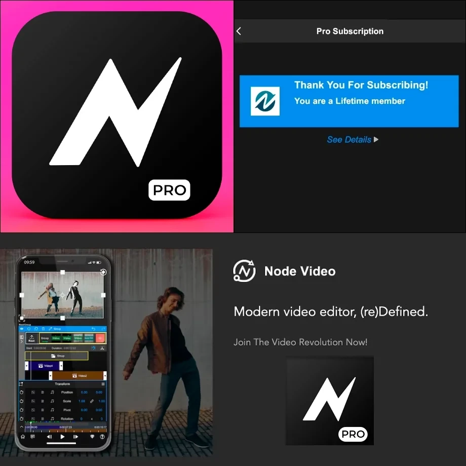 Node Video PRO подписка на год - аккаунт AppStore для iOS
