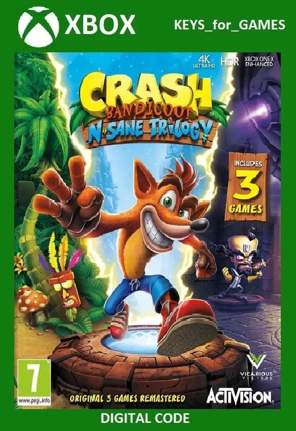 Crash Bandicoot N. Sane Trilogy ключ Xbox One/Series X|S купить