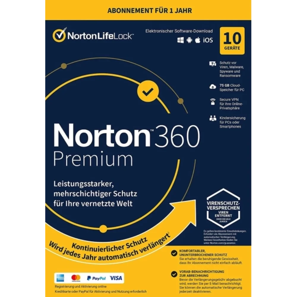 Ключ Norton 360 Premium 10 устройств / 90 дней — Global