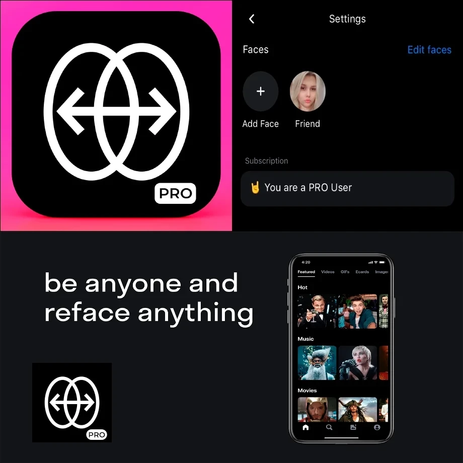 Reface PRO Аккаунт iOS | Годовая подписка AppStore