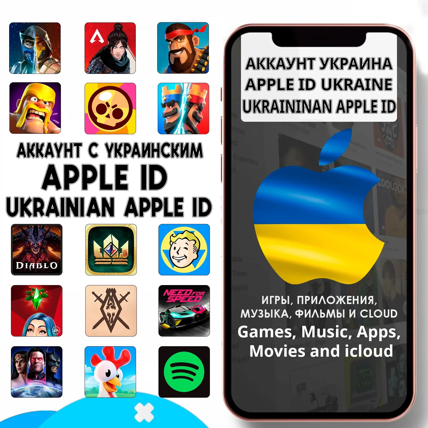 Apple ID Украина личный App Store iOS iPhone