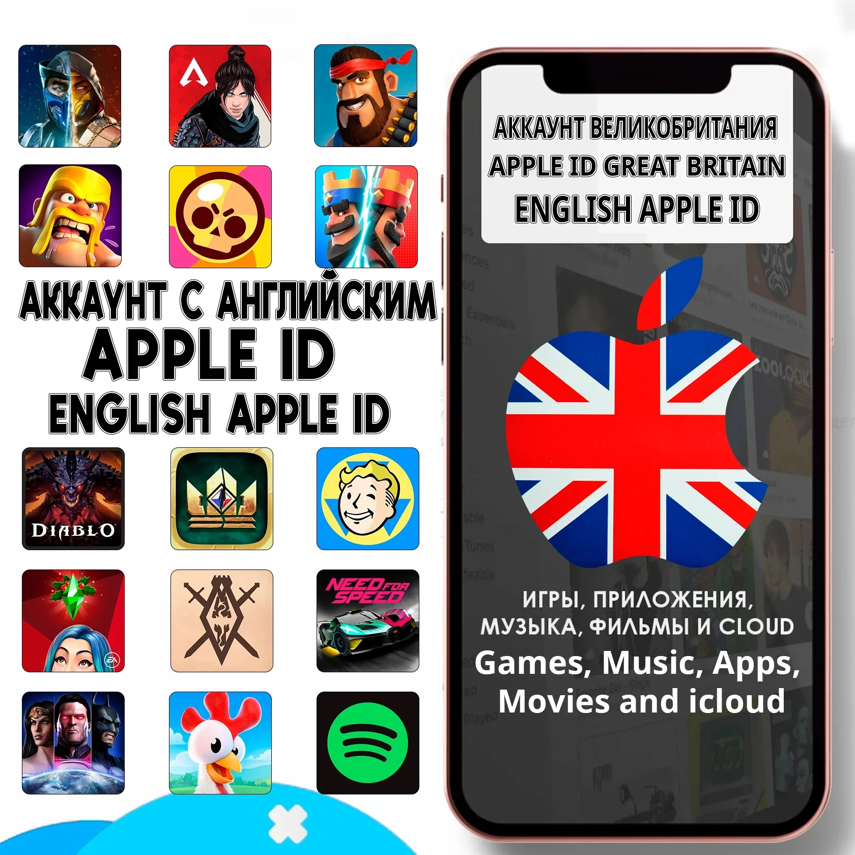 Apple ID Личный Англия AppStore | Великобритания | Купить онлайн