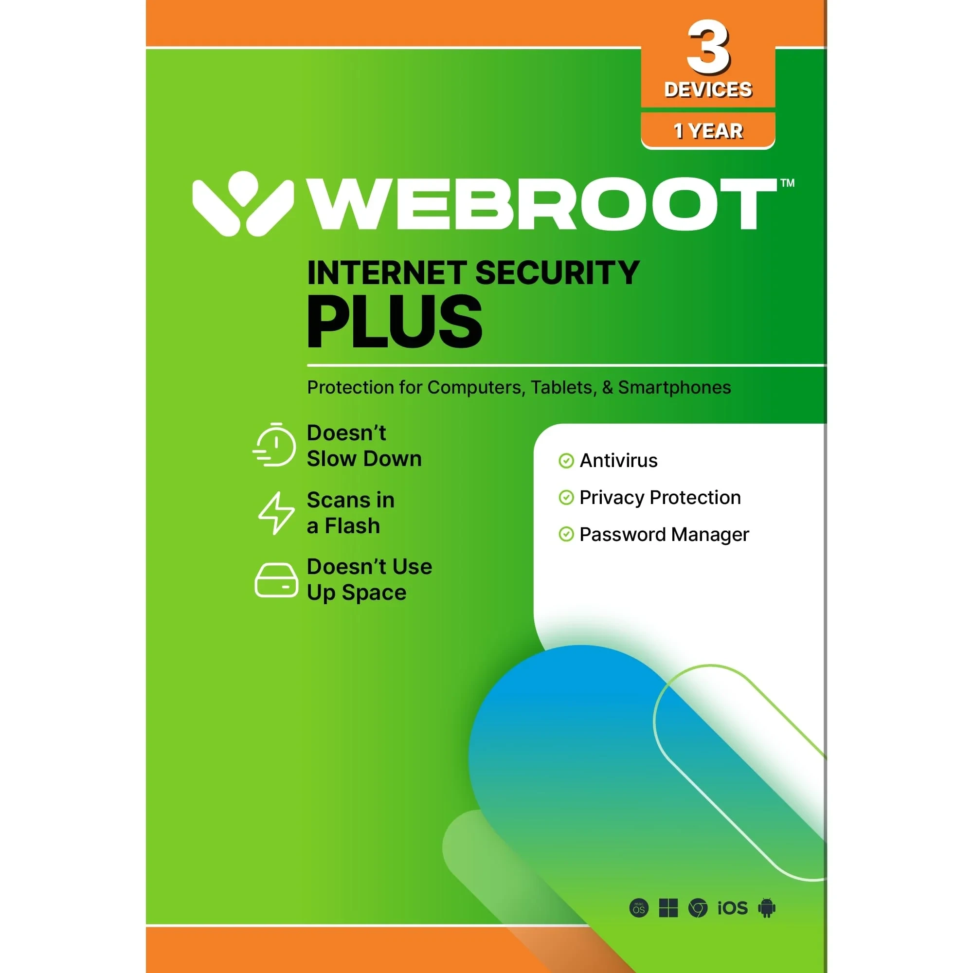 Ключ Webroot Internet Security Plus 3 устройства на 2 года — онлайн