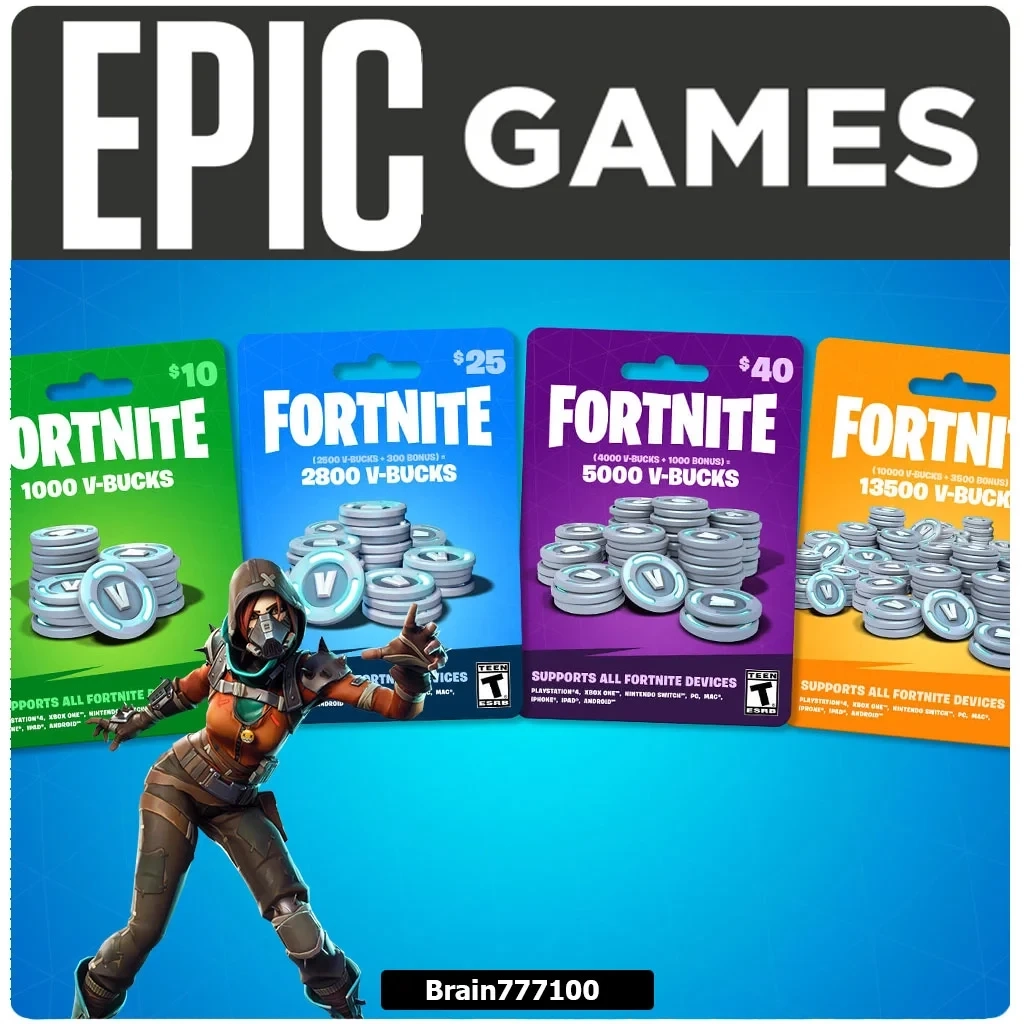 Fortnite V-Bucks: Купить 1000-40500 V-Bucks на Xbox/PS/PC