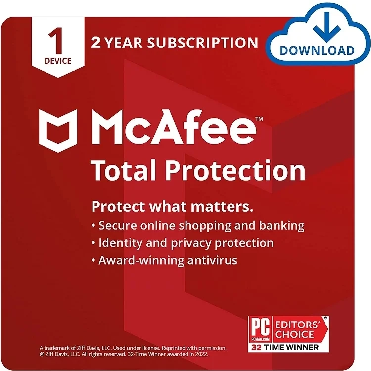 McAfee Total Protection 2025 лицензия на 2 года - ключ активации