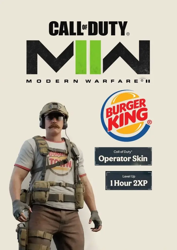 Burger Town Skin CoD MW2 + 2XP | Ключ для PC, PS, Xbox