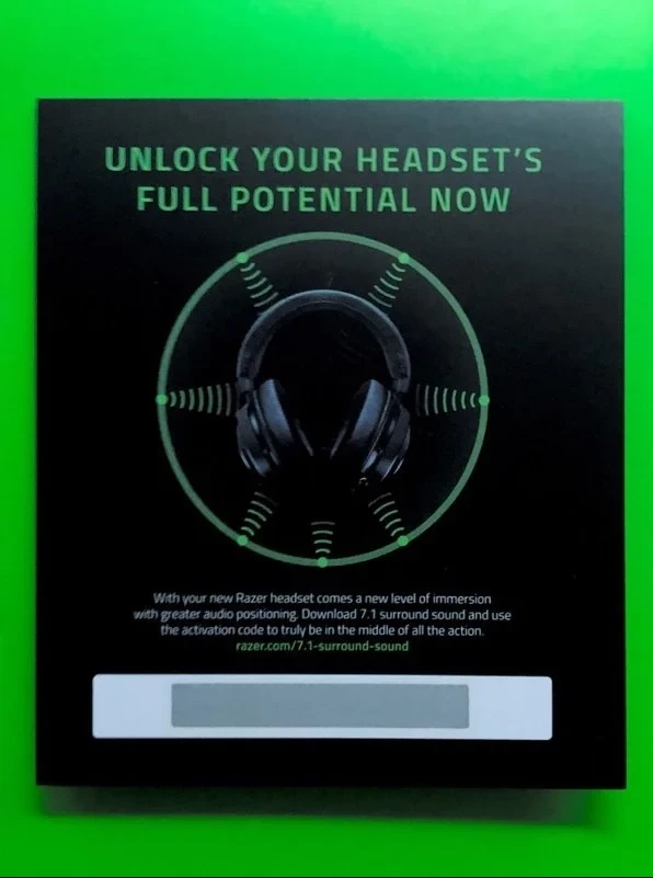 Razer 7.1 Surround Sound: ключ активации для объемного звука
