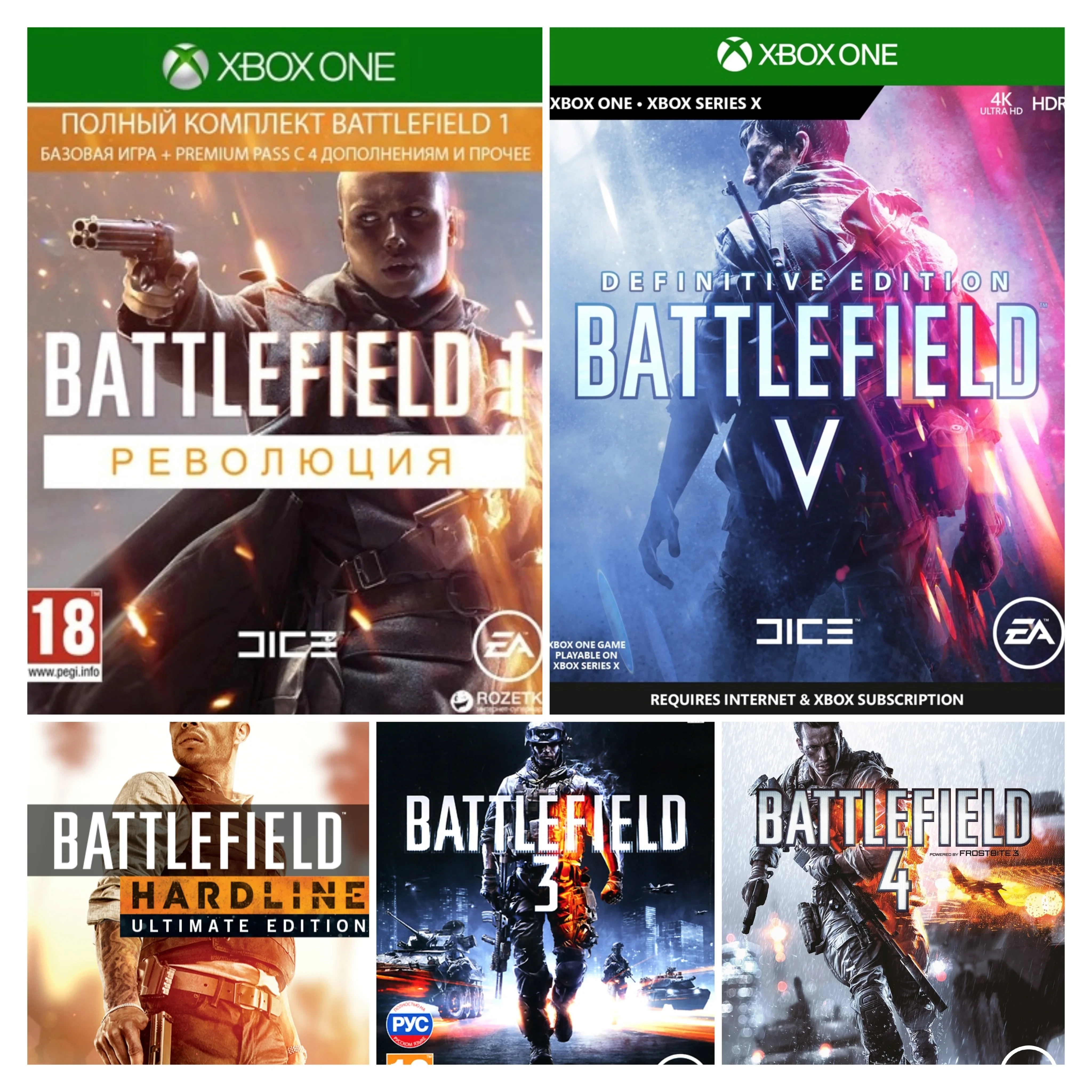 Аккаунт Xbox с Battlefield 1-5 и 2042 | Онлайн