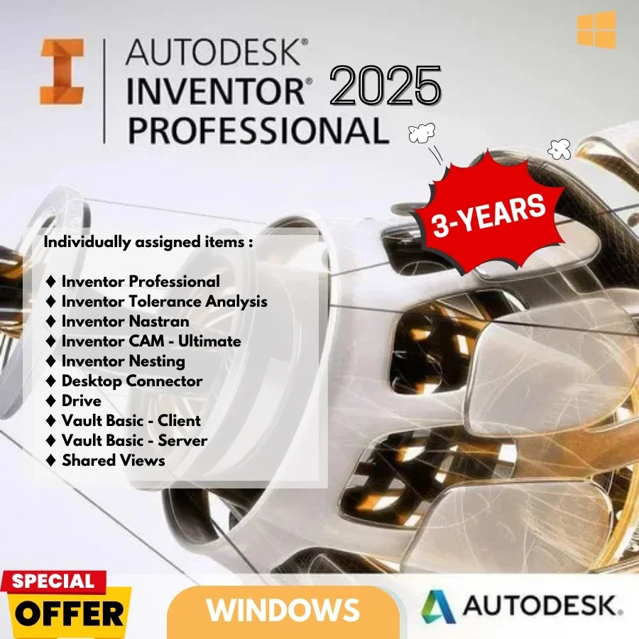 Inventor Pro 2025 | 3 года | 3 ПК | Лицензия Edu | Онлайн