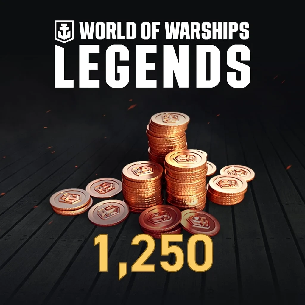 1250 дублонов World of Warships: Legends PS5 - Купить Онлайн