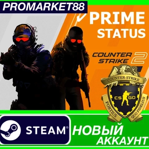 CS GO 2 PRIME STATUS Steam Аккаунт + Почта | Купить Онлайн