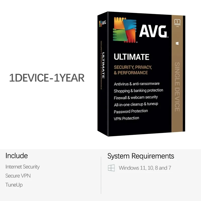 AVG Ultimate: Антивирус и защита 10 устройств (1 год) - Ключи
