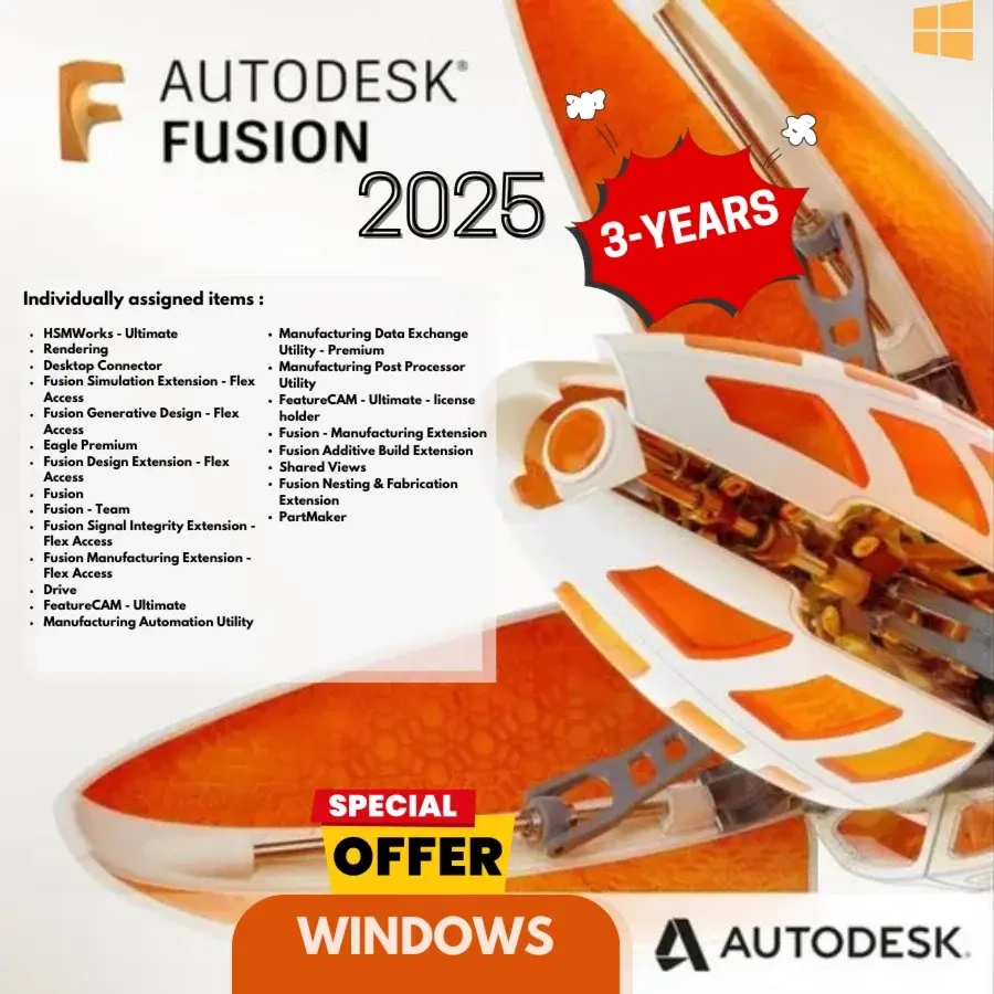 Autodesk Fusion 2025: Лицензия 3 года (EDU) | Ключи