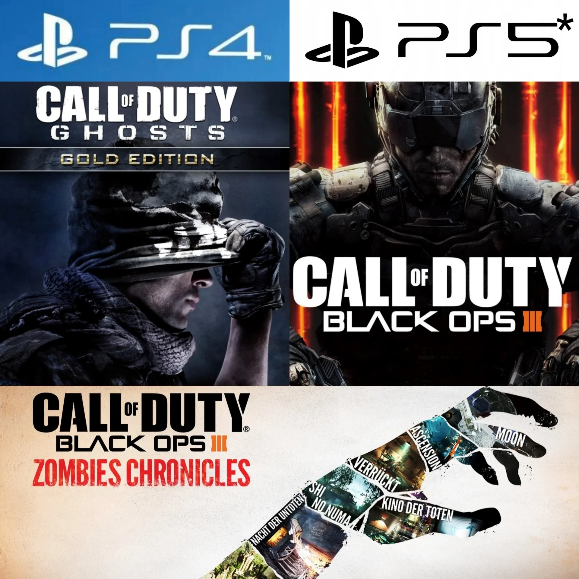 Call of Duty Ghosts + BO3 PS4/PS5: Аренда от 10 дней