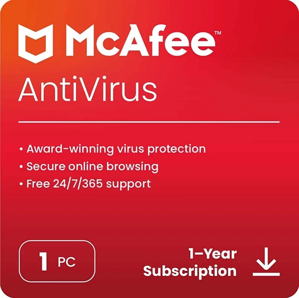 McAfee AntiVirus 2025 | Ключ | 1 ПК | Онлайн