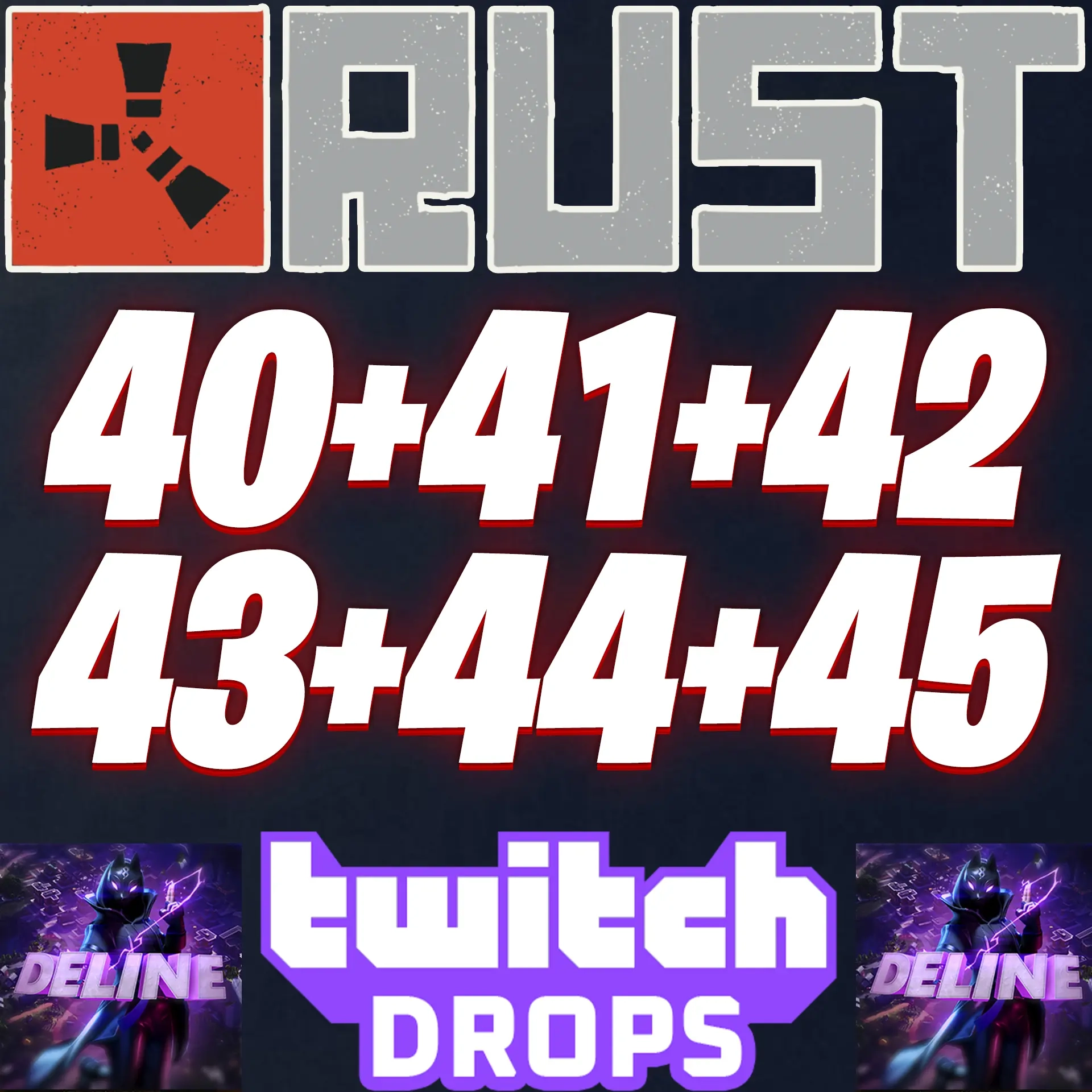 Rust Twitch Drops 40-45: 77 скинов | Купить онлайн...