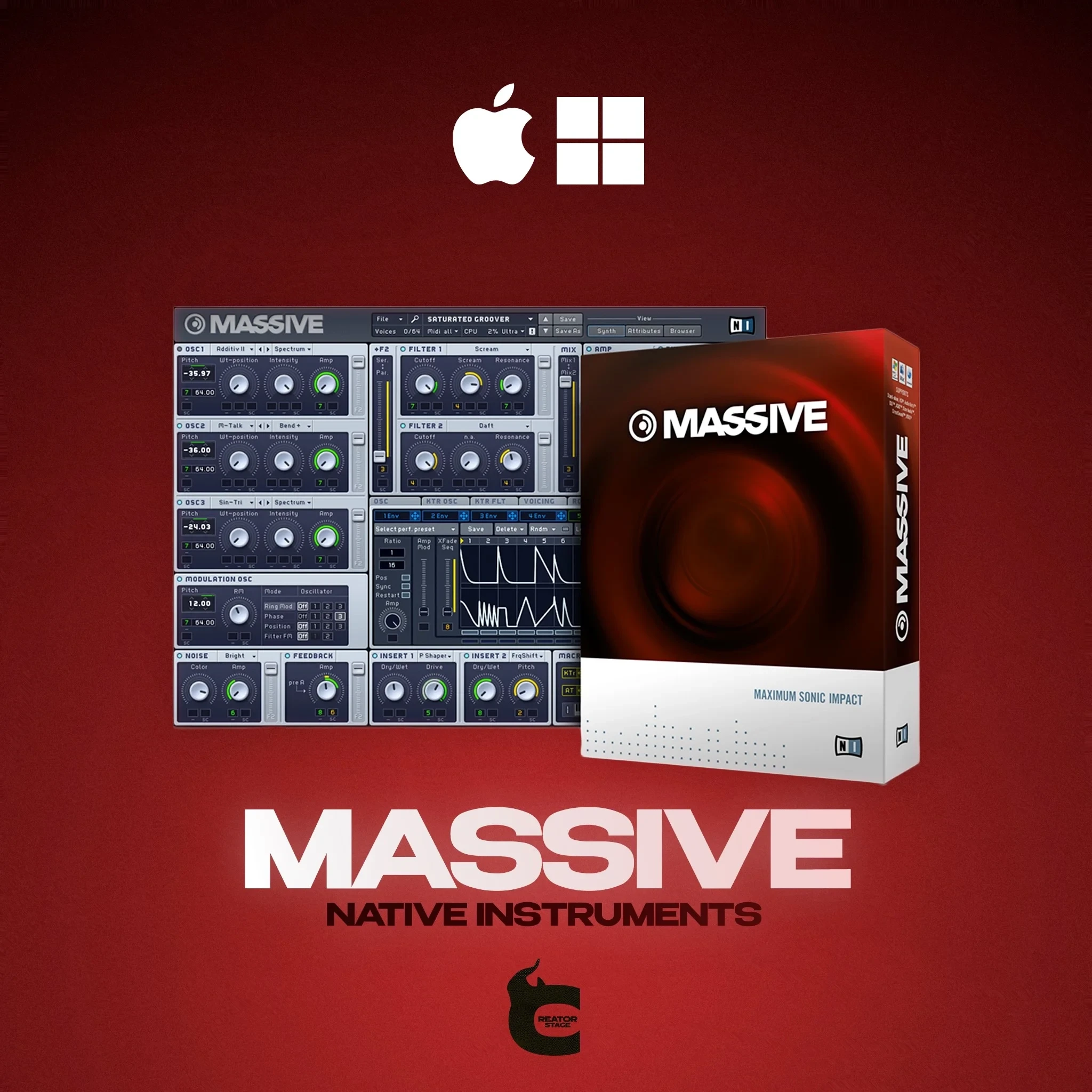 NATIVE INSTRUMENTS MASSIVE: Купить официальный ключ онлайн