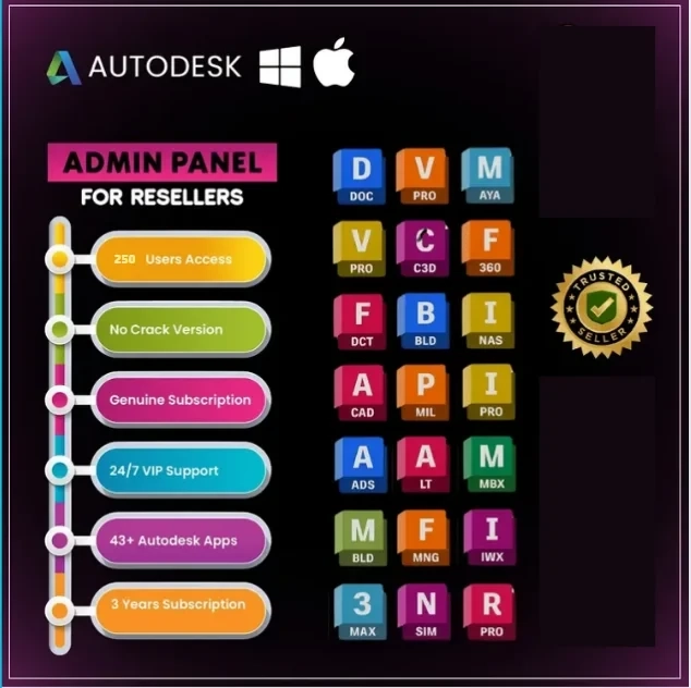 Панель адм. Autodesk (250 мест, 3 года) | Онлайн Аккаунты