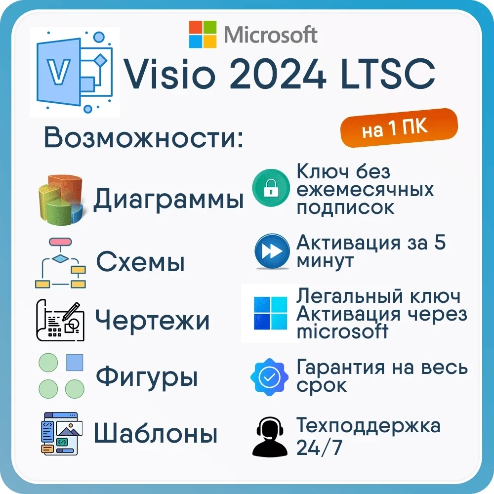Visio 2024 LTSC Pro ключ активации | Онлайн