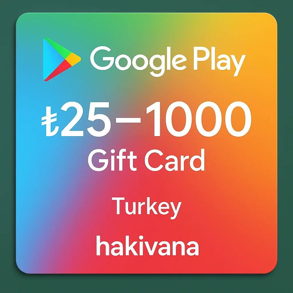Google Play Турция: Карта 25-1000 TL для покупок онлайн