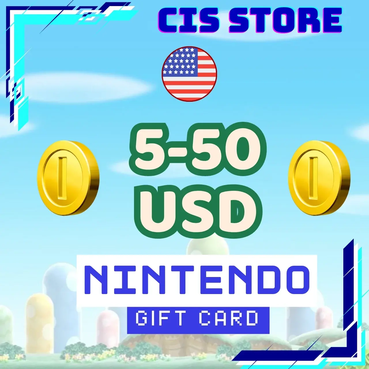 Nintendo eShop Подарочная карта USD (США) - Купить Онлайн