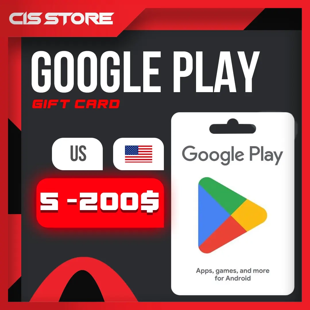 Google Play Карта 5-200 USD (США) - Купить онлайн