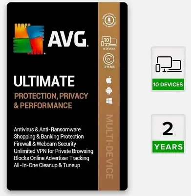 AVG Ultimate 2025 (2 года/10 устройств) - Ключ Онлайн
