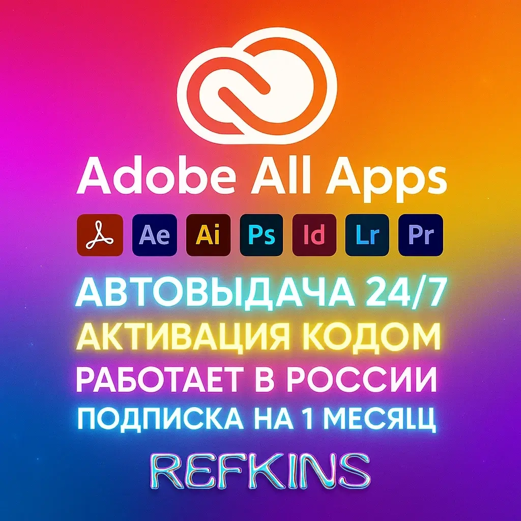 Adobe CC All Apps 1 Месяц: Ключ Активации Онлайн