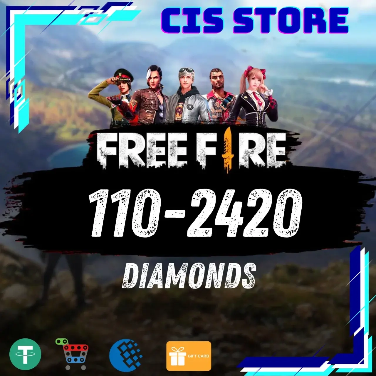 Free Fire Алмазы 110-2420 | Global | По ID