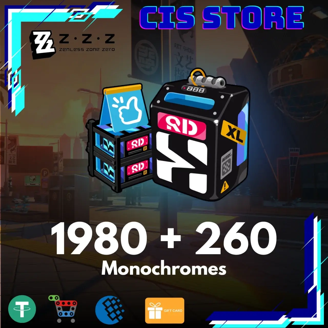 Zenless Zone Zero: 2240 Монохромов | Глобальный | ID