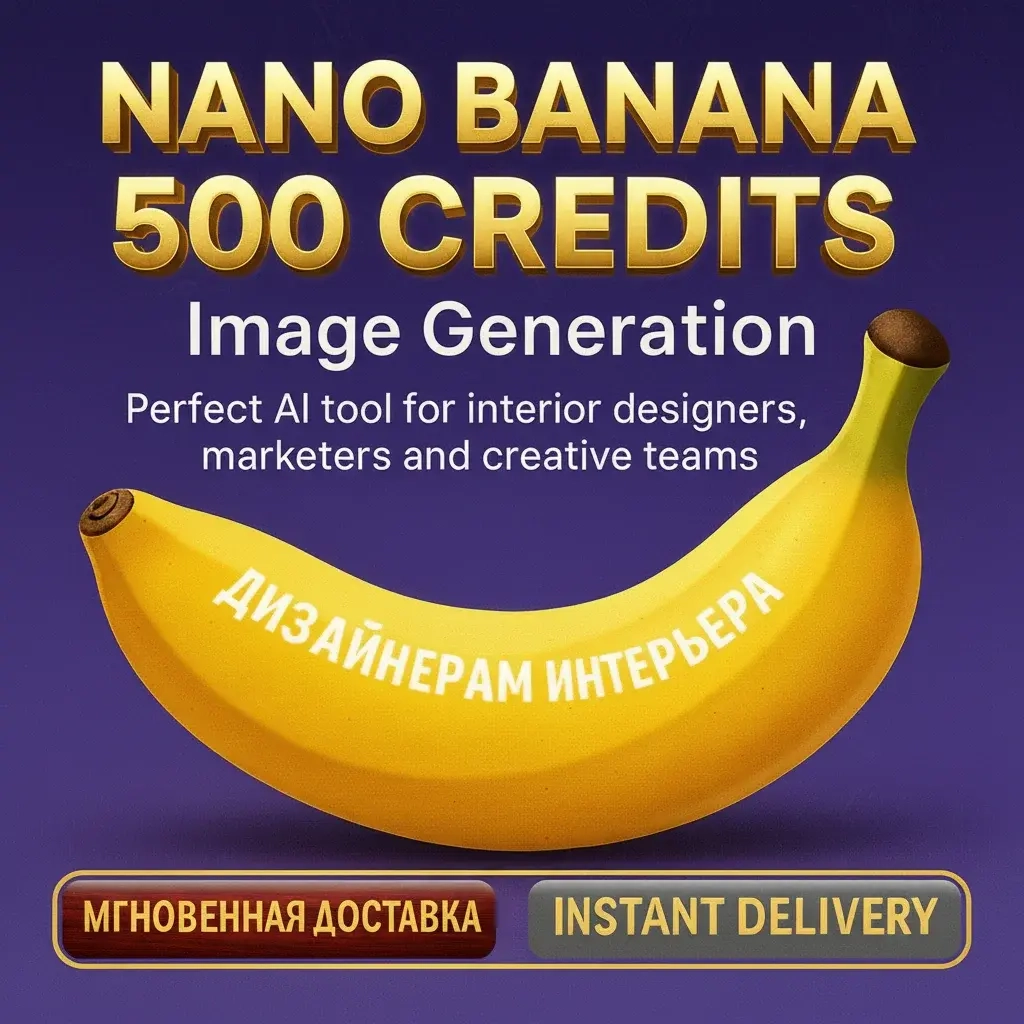 Nano Banana: 500 кредитов ИИ генерация изображений онлайн