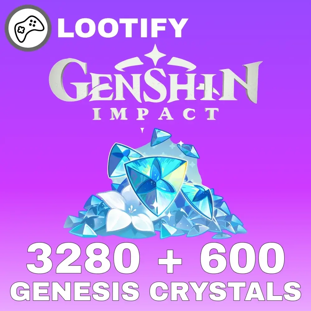 3280+600 Кристаллов Genshin Impact ID (Все Регионы)