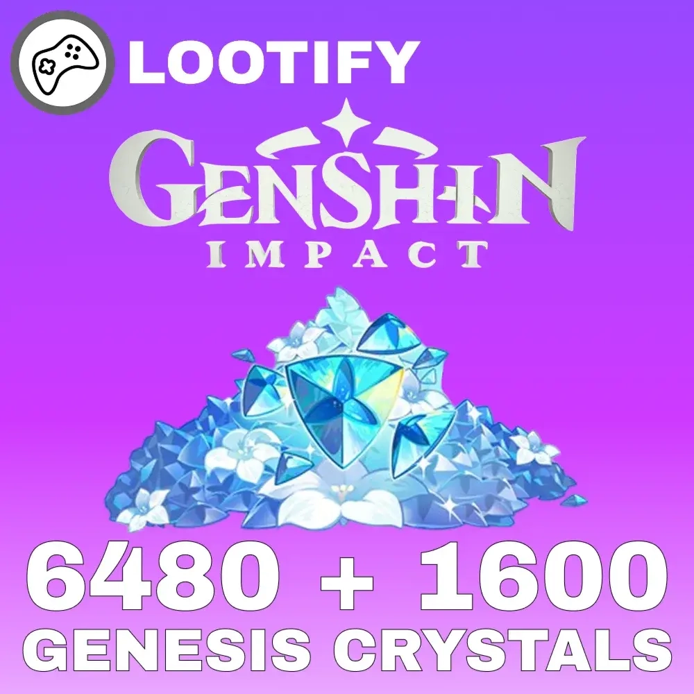 Genshin Impact: 6480+1600 Кристаллов по ID | Онлайн