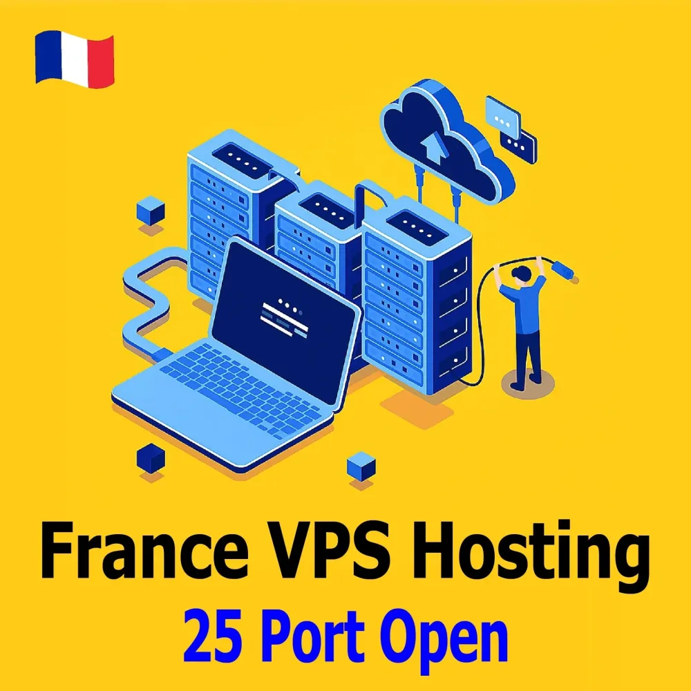 VPS Хостинг Франция | 25 портов | Быстрый | ggsel