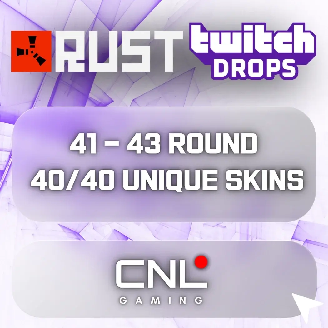 Twitch Drops Rust: 40 уникальных скинов | Онлайн