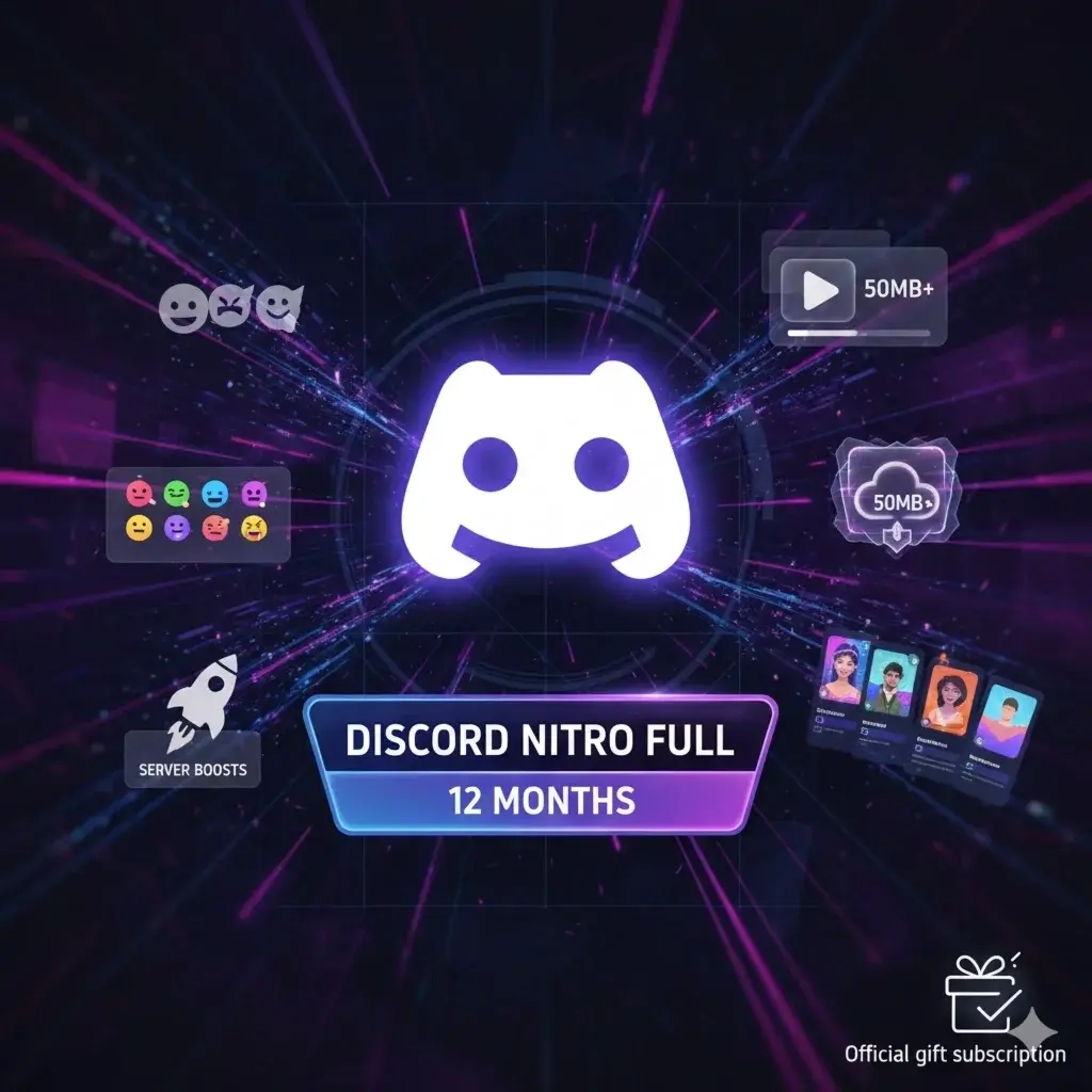 Discord Nitro Full на 12 мес | Аккаунт | Онлайн